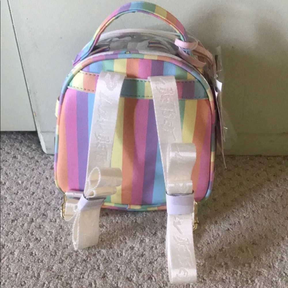 New Betsey Johnson Rainbow Clear unicorn backpack - Picture 2 of 3